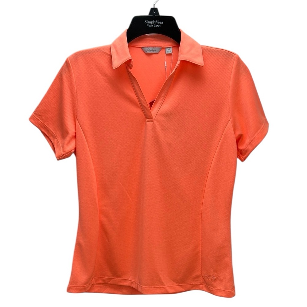 Lady Hagen Coral Polo Golf Shirt M UPF 30+ Moisture Wicking Activewear A…
